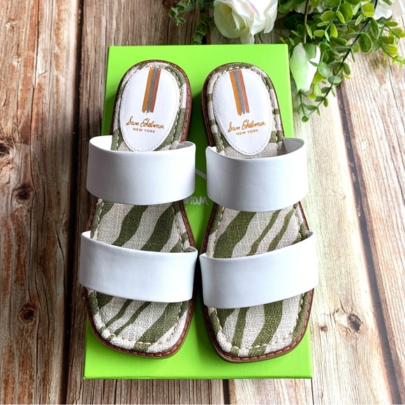Sam Edelman Haydee slide sandals white MLT Lea 5 1/2 zebra US 5.5 - Picture 2 of 9